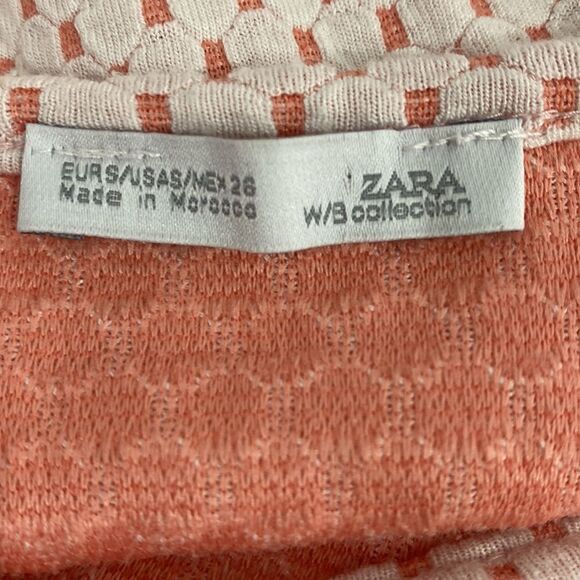 ❤️Last Chance Zara W/B Collection Textured Geometric Tunic Mini Dress Size S - Picture 4 of 7